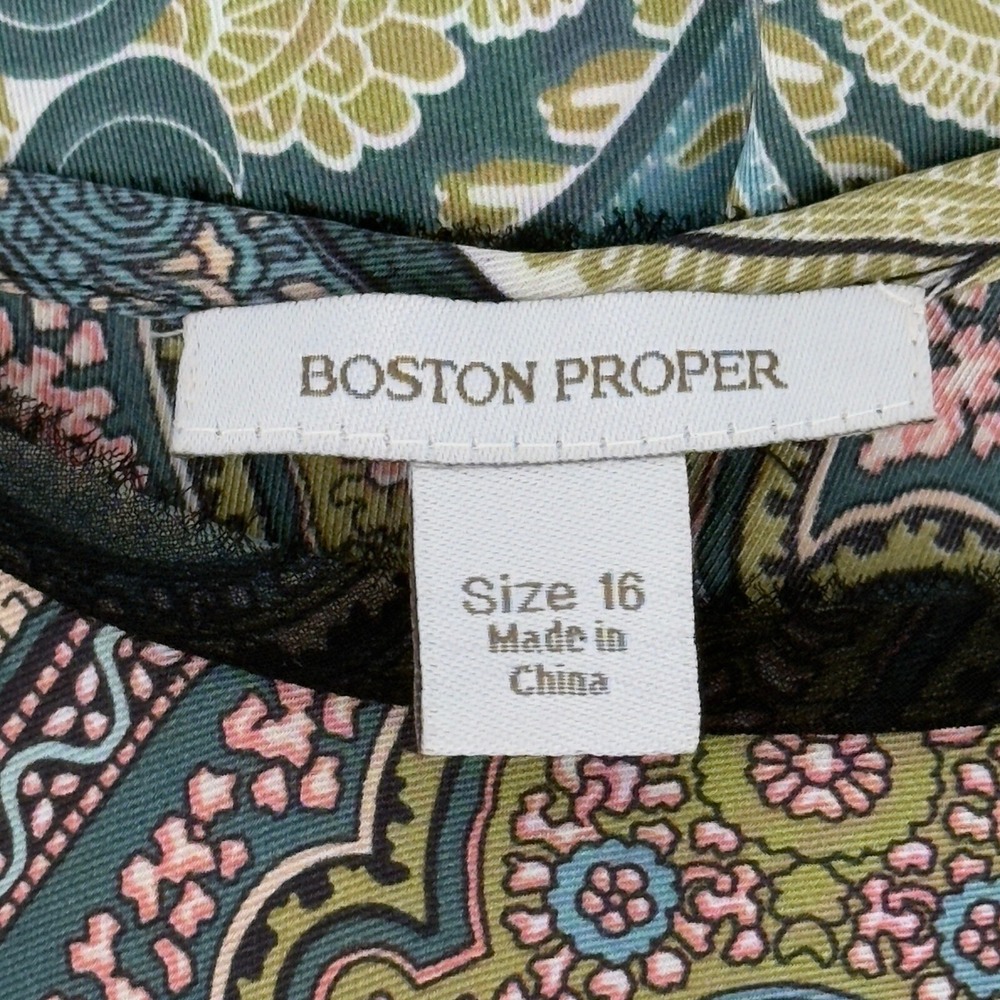 Boston Proper Paisley Baroque Maxi Dress 16 - Picture 7 of 9